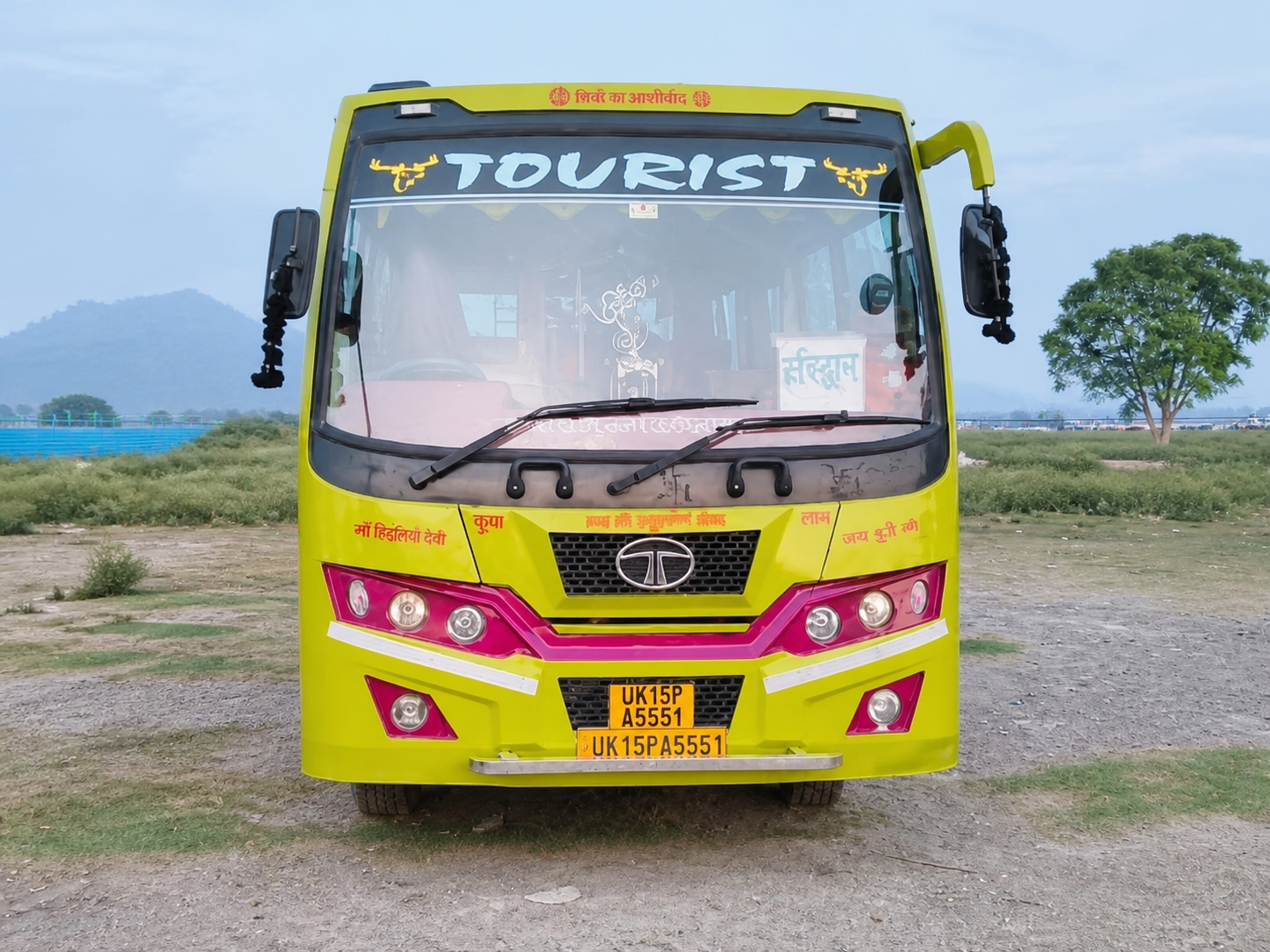 Yellow 30 seater non-AC bus